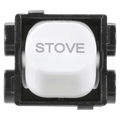 35 Amp 2 Way "Stove" Switch Mechanism Double Pole - White