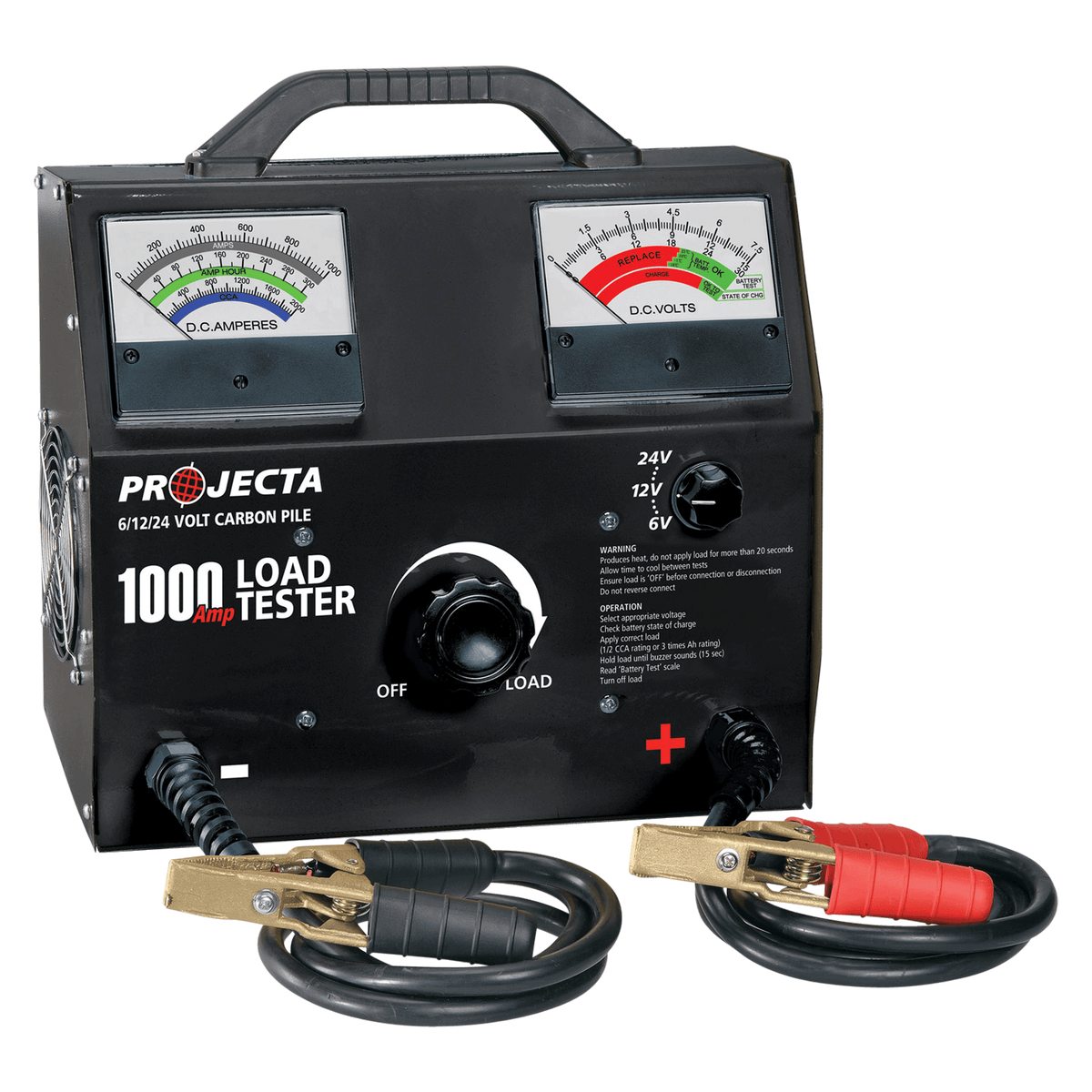 6/12/24V 0-1000 Amp Carbon Pile Load Tester