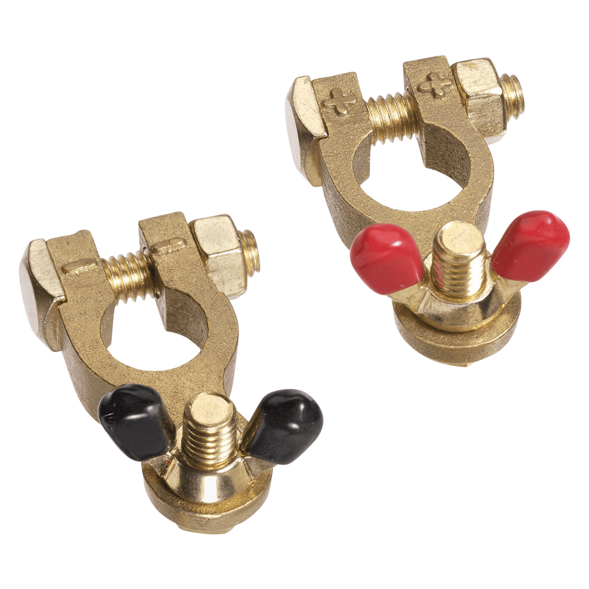Brass Battery Terminal Wingnut (1 Negative 1 Positive)