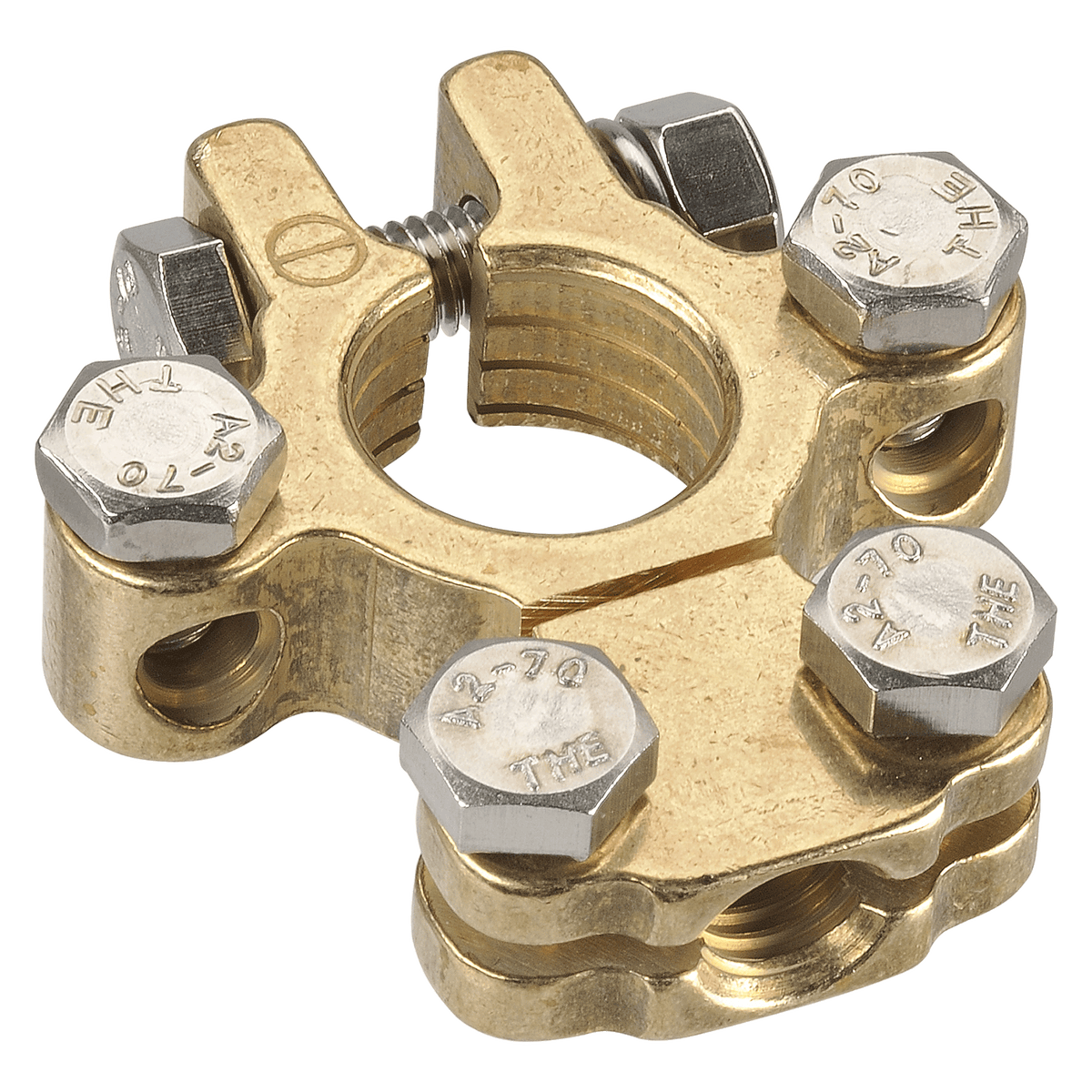 Forged Brass Saddle with Dual Auxiliary - Negative Terminal (Blister 1)