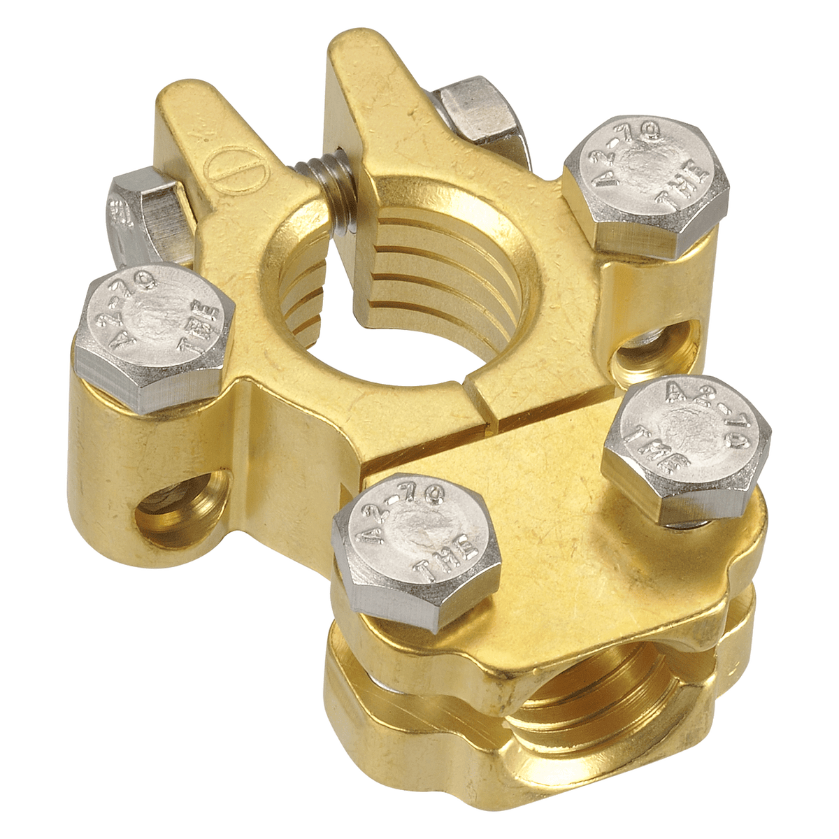 Forged Brass Heavy Duty Saddle with Dual Auxiliary - Negative Terminal (Blister 1)