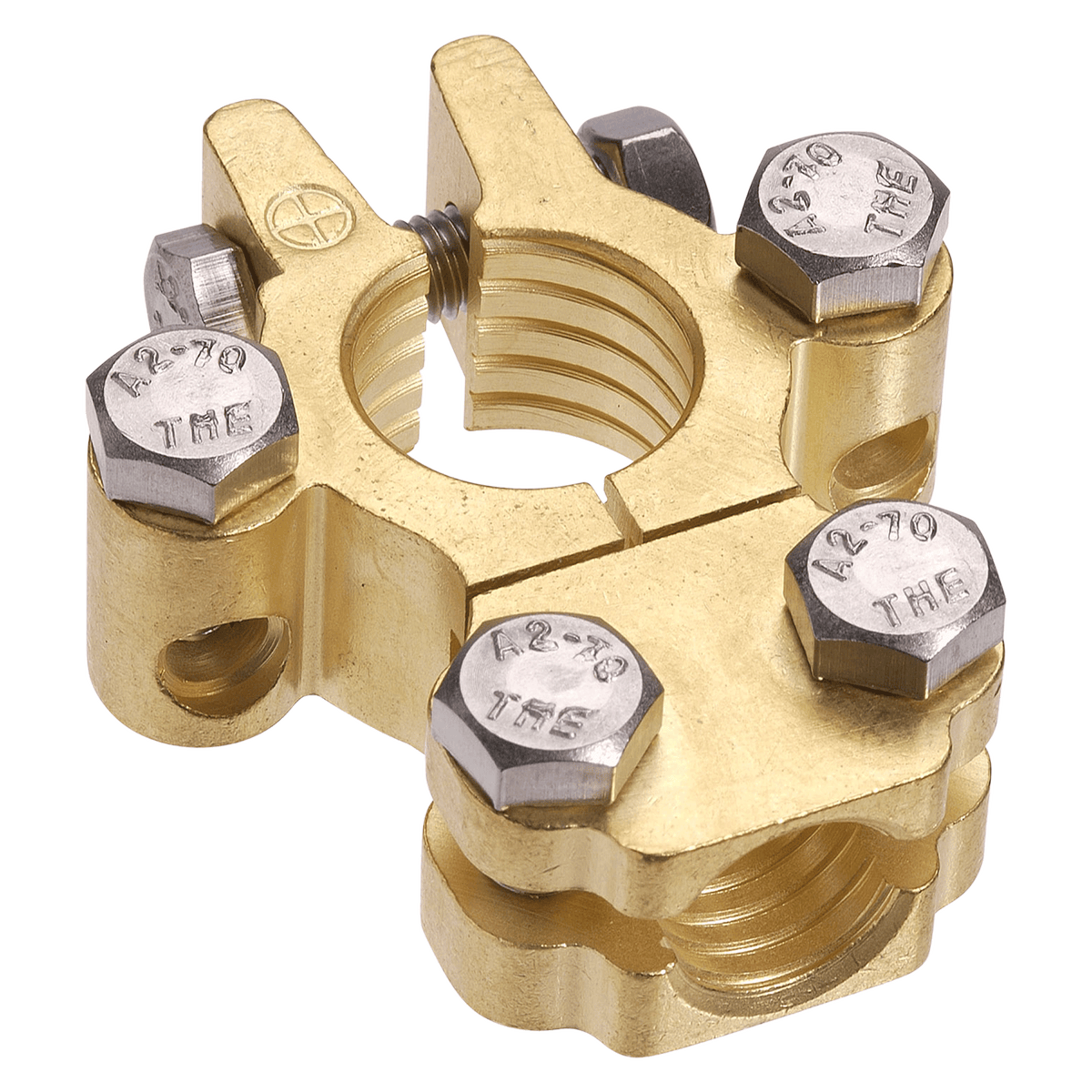 Forged Brass Heavy Duty Saddle with Dual Auxiliary - Positive Terminal (Blister 1)