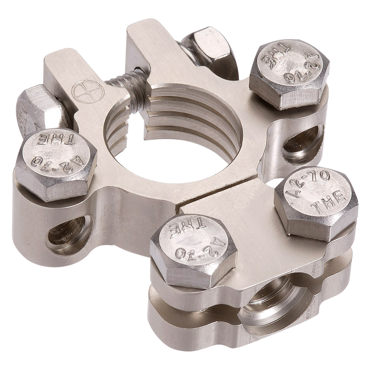 Satin Forged Brass Saddle with Dual Auxiliary - Positive Terminal (Bag 10)