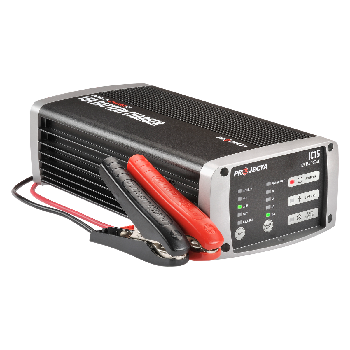 12V Automatic 15 Amp 7 Stage Battery Charger Multi Chemistry Lithium