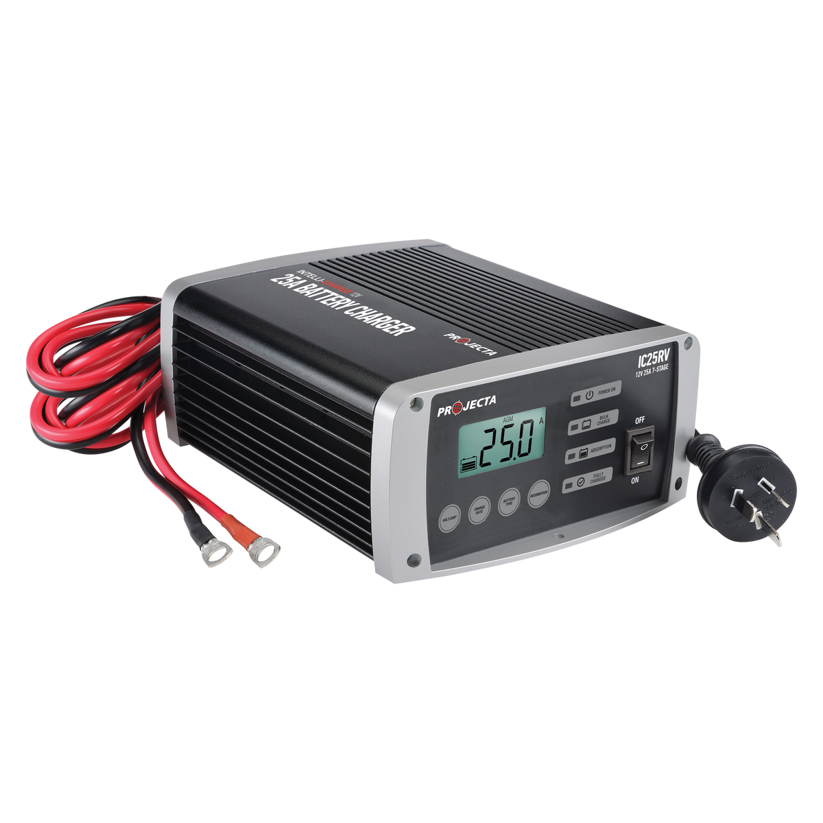 12V Automatic RV 25 Amp 7 Stage Battery Charger Multi Chemistry Lithium