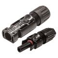 Single pin waterproof positive and negative connectors with terminals and seals.