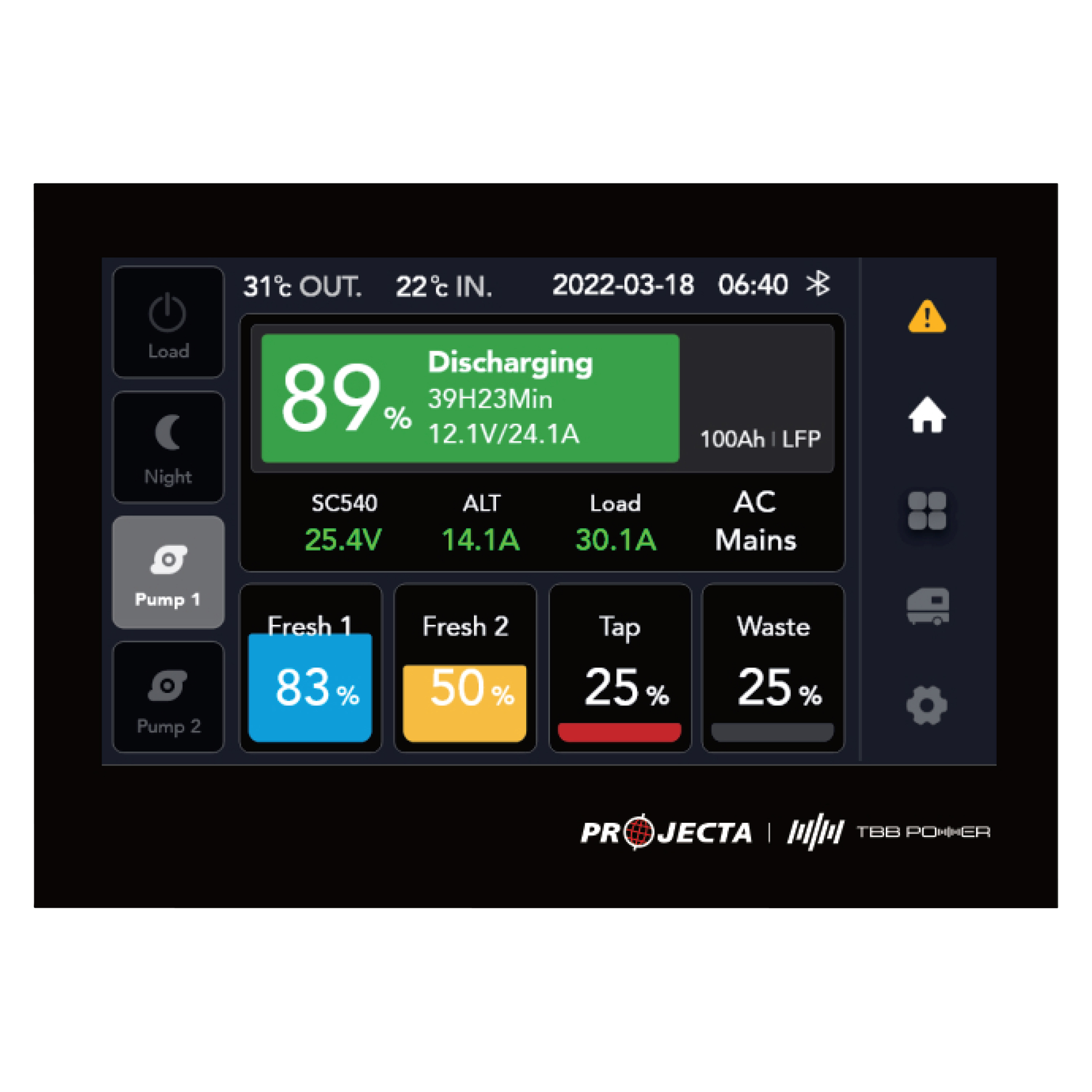 Intelli-RV 4" LCD Colour Display with Bluetooth