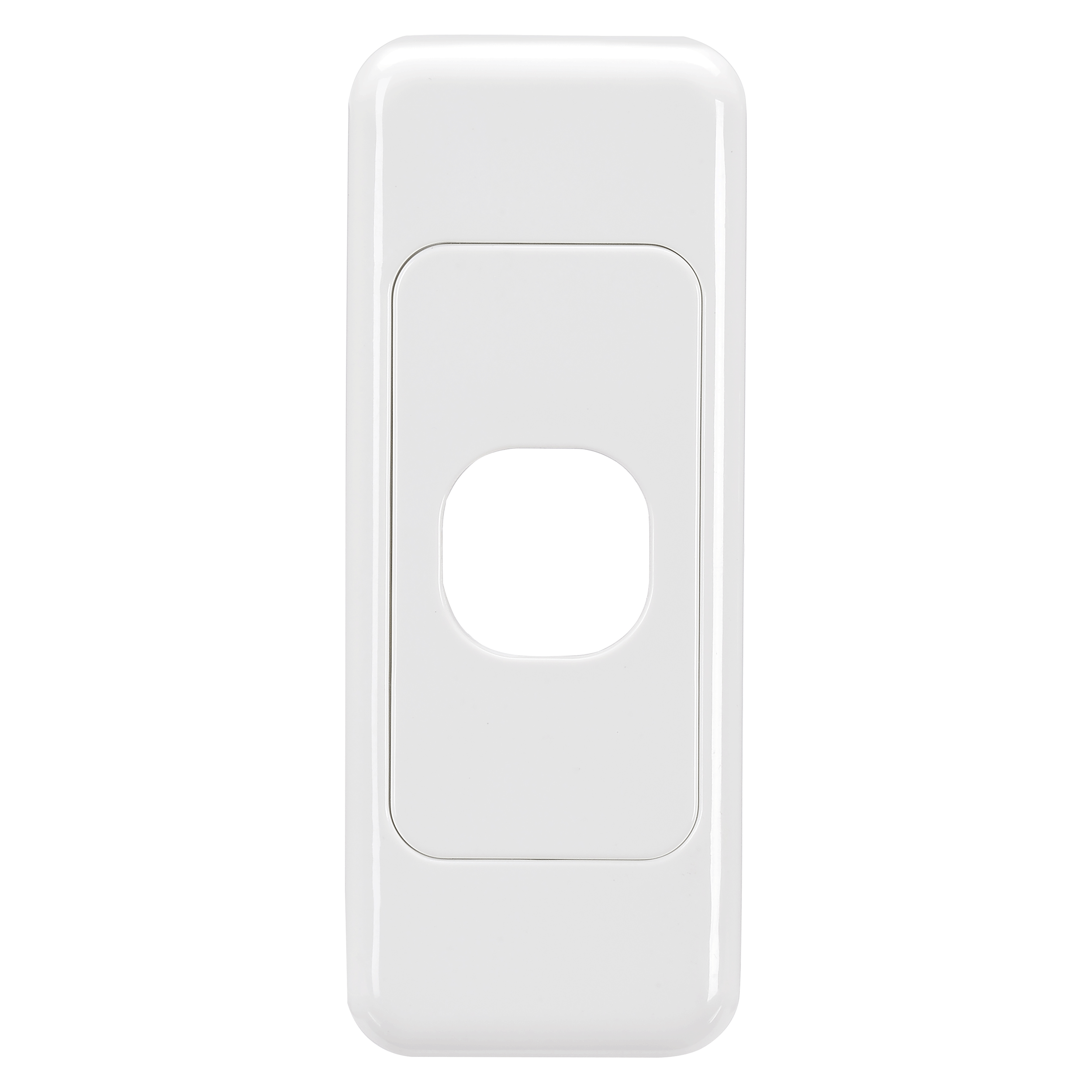 1 Gang Blank Architrave Switch Plate - White