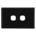 2 GANG BLANK SWITCH BLACK