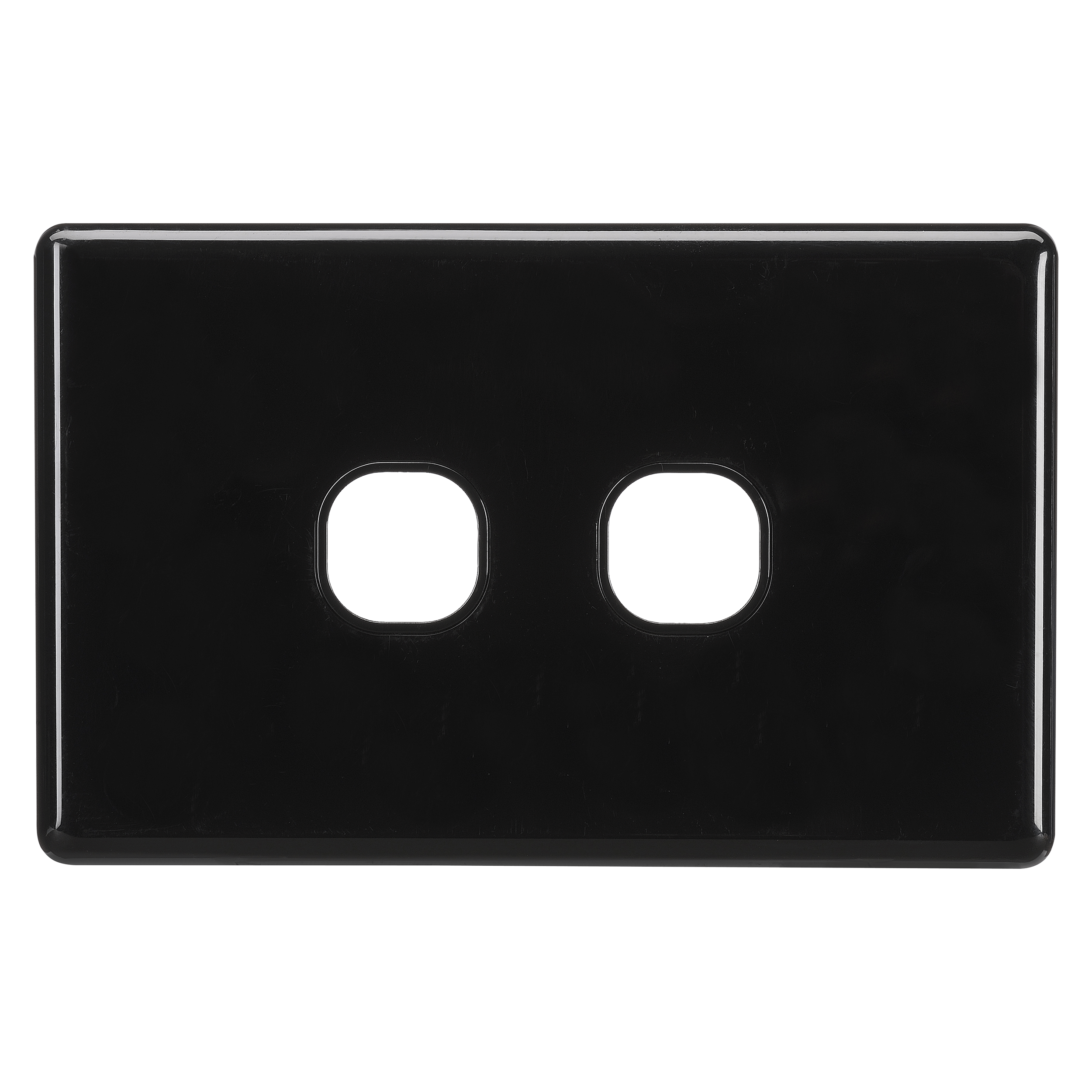 2 GANG BLANK SWITCH BLACK