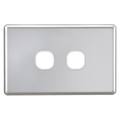 2 GANG BLANK SWITCH SILVER