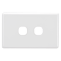 2 Gang Blank Switch Plate - White