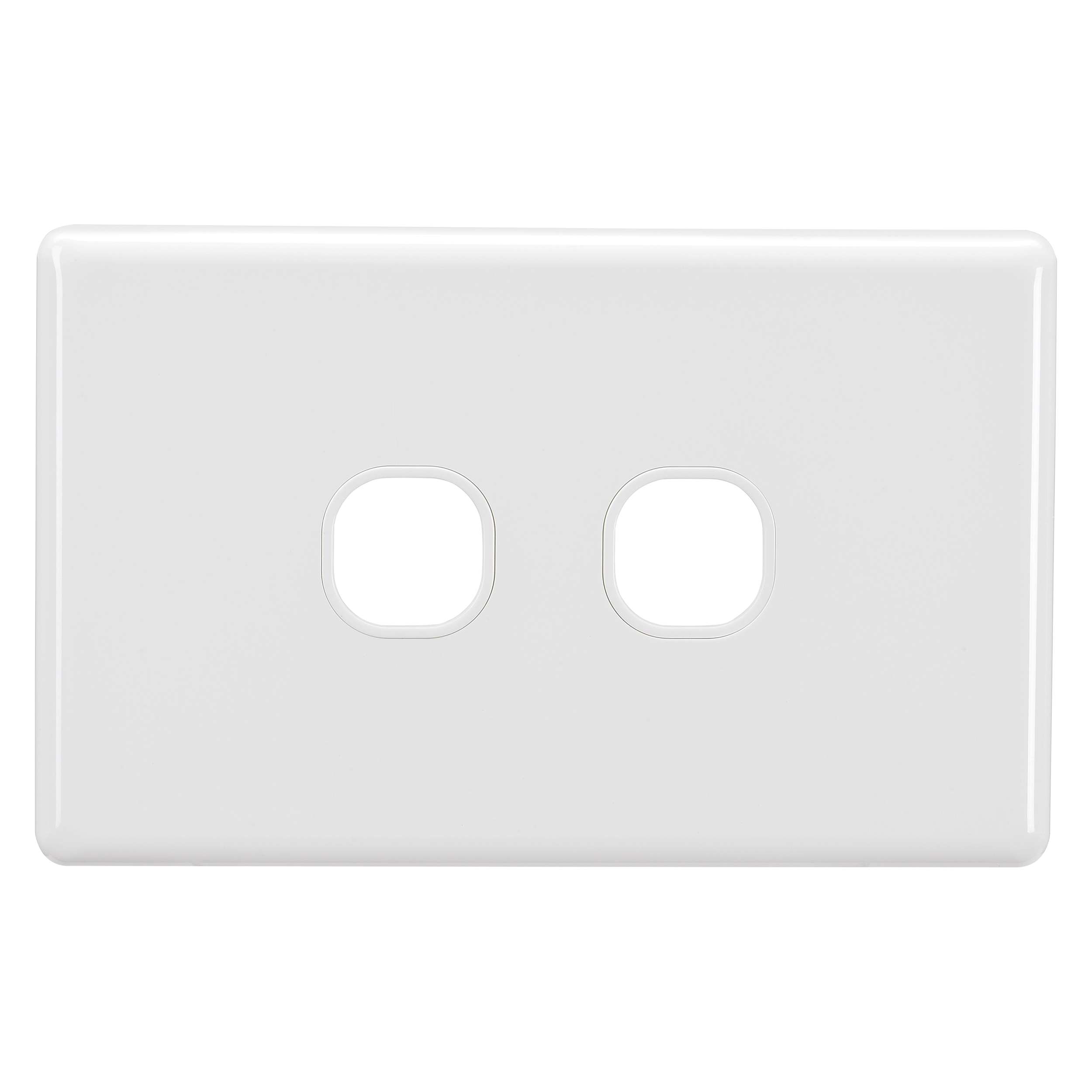 2 Gang Blank Switch Plate - White