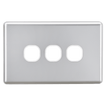 3 GANG BLANK SWITCH SILVER