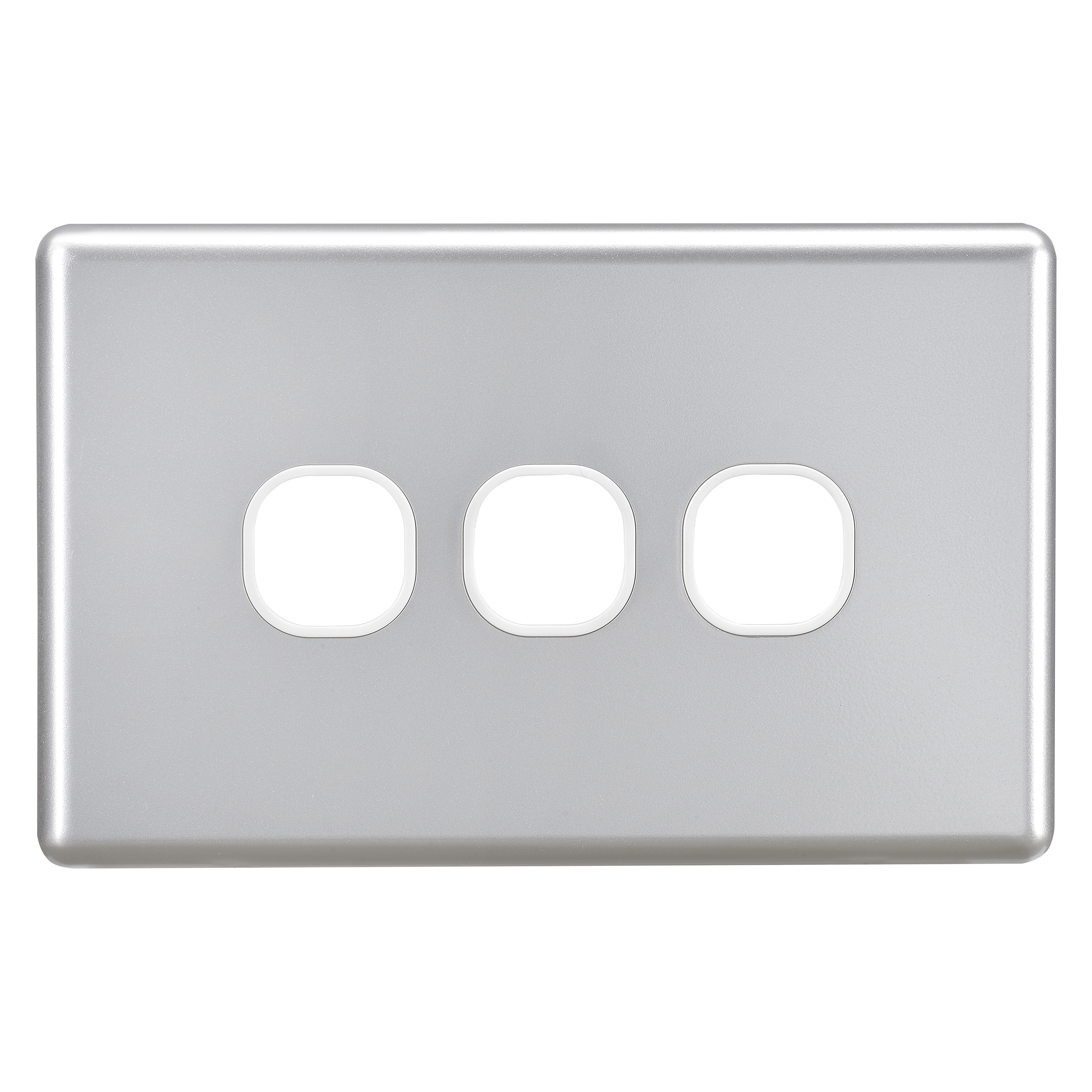 3 GANG BLANK SWITCH SILVER