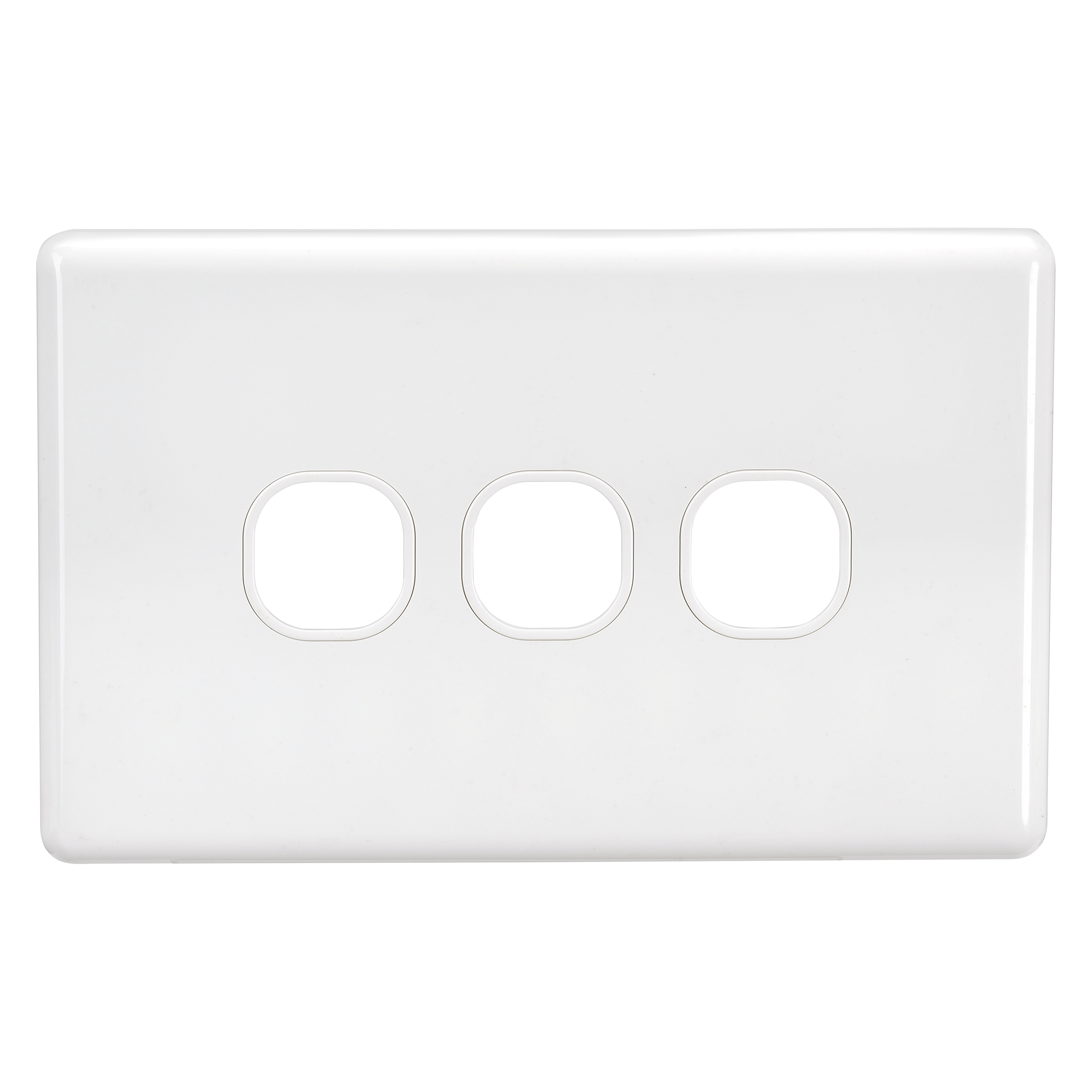 3 Gang Blank Switch Plate - White