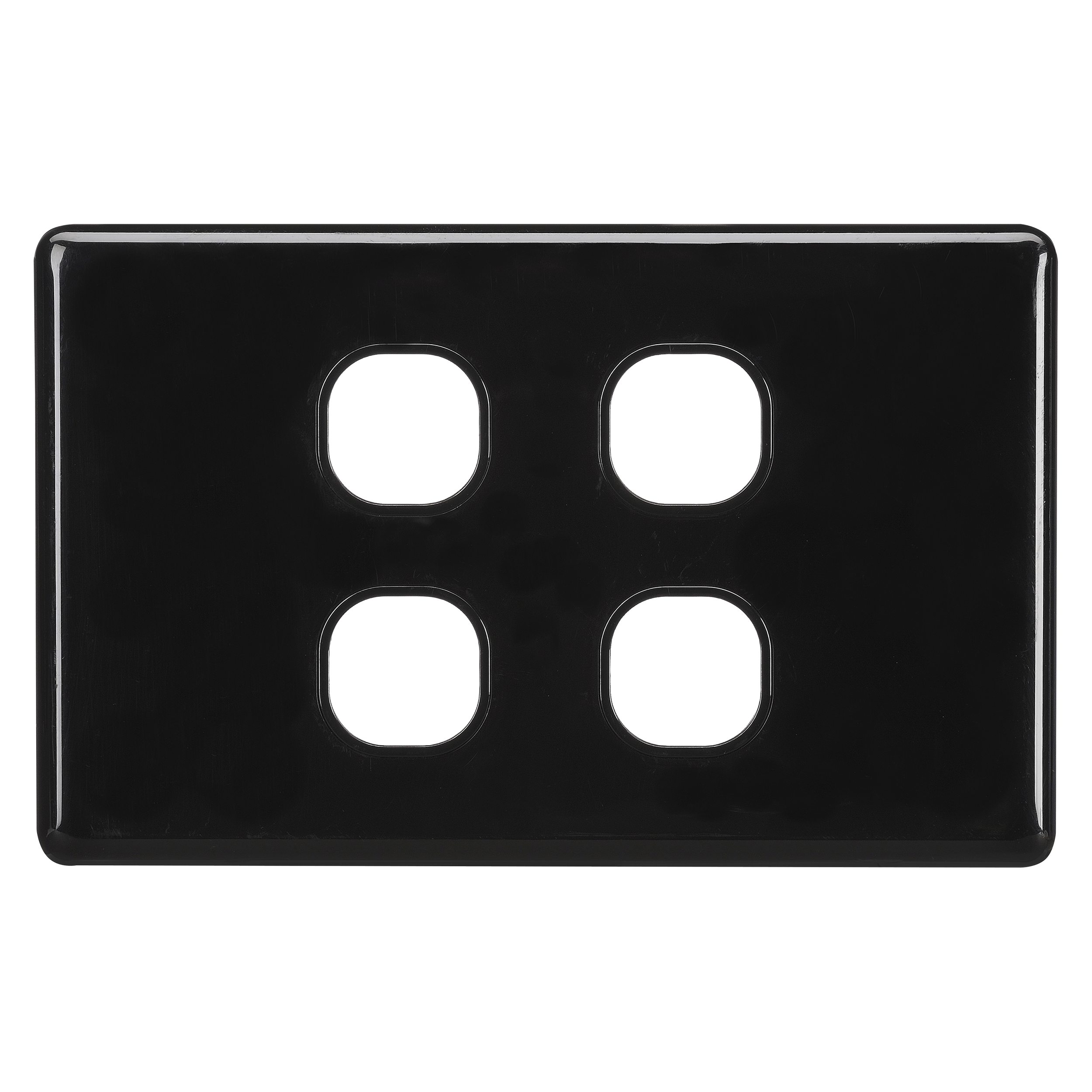 4 GANG BLANK SWITCH BLACK
