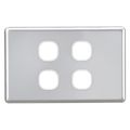 4 GANG BLANK SWITCH SILVER