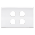 4 Gang Blank Switch Plate - White