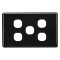 5 GANG BLANK SWITCH BLACK