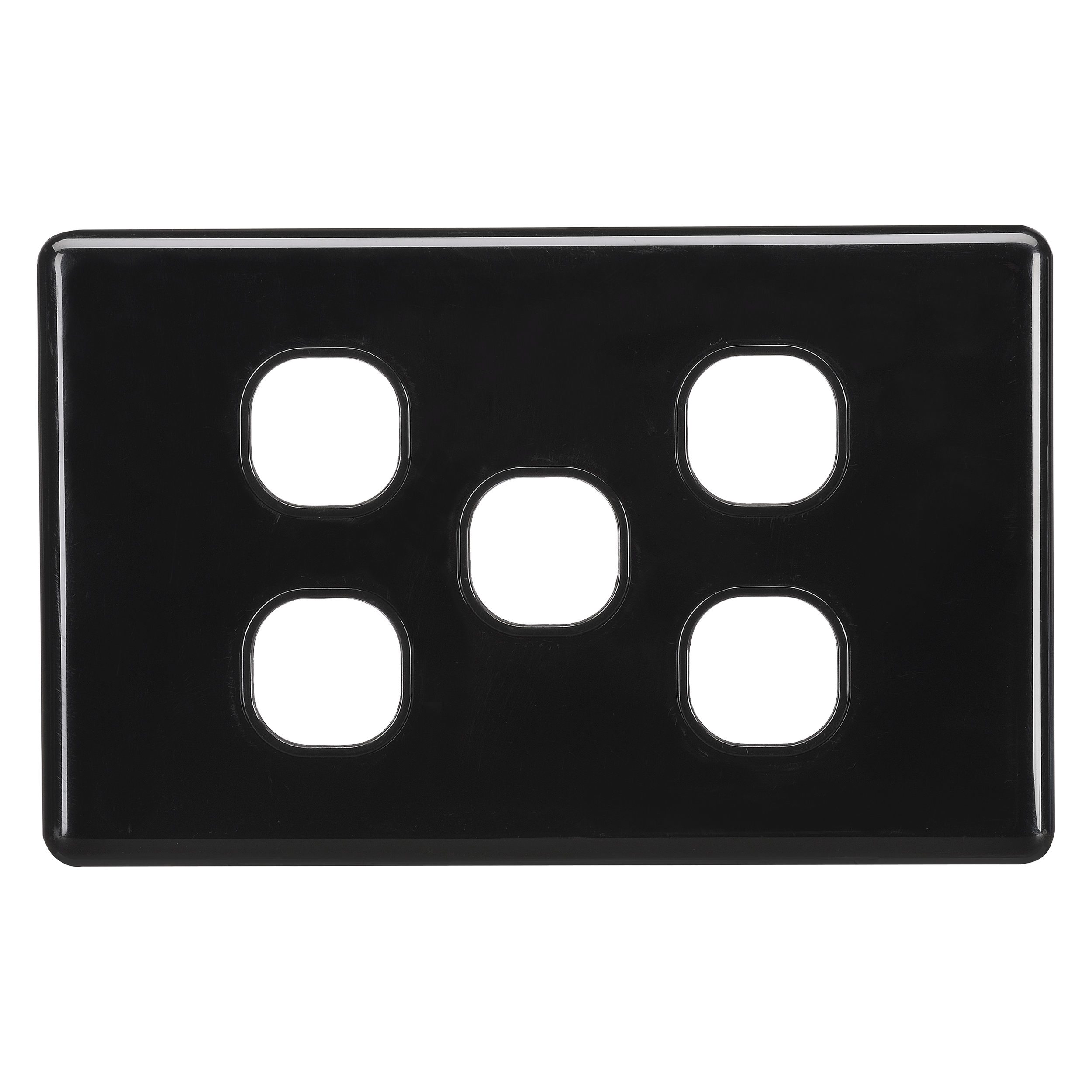 5 GANG BLANK SWITCH BLACK