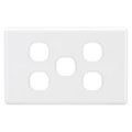 5 Gang Blank Switch Plate - White