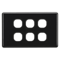 6 GANG BLANK SWITCH BLACK
