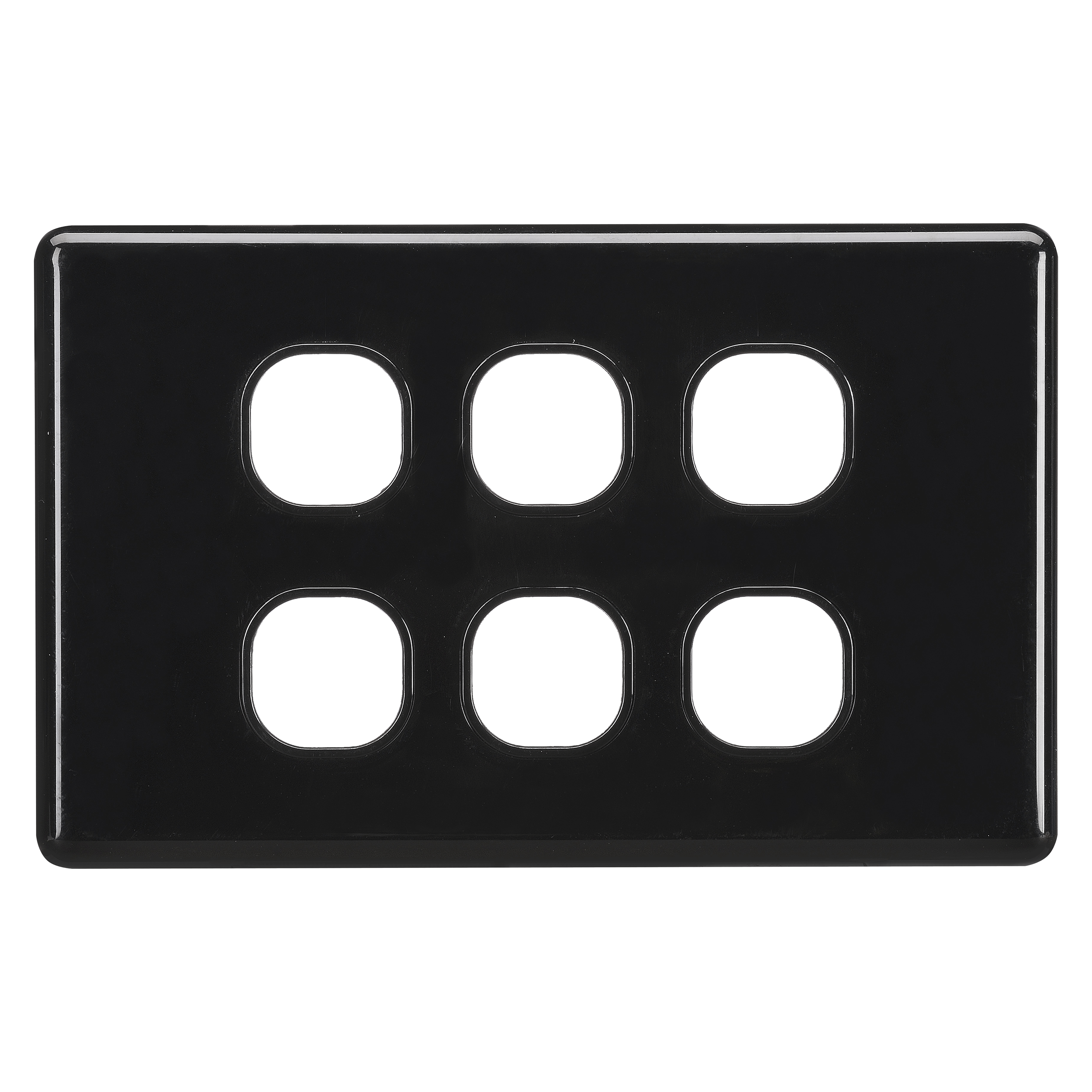 6 GANG BLANK SWITCH BLACK