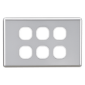 6 GANG BLANK SWITCH SILVER