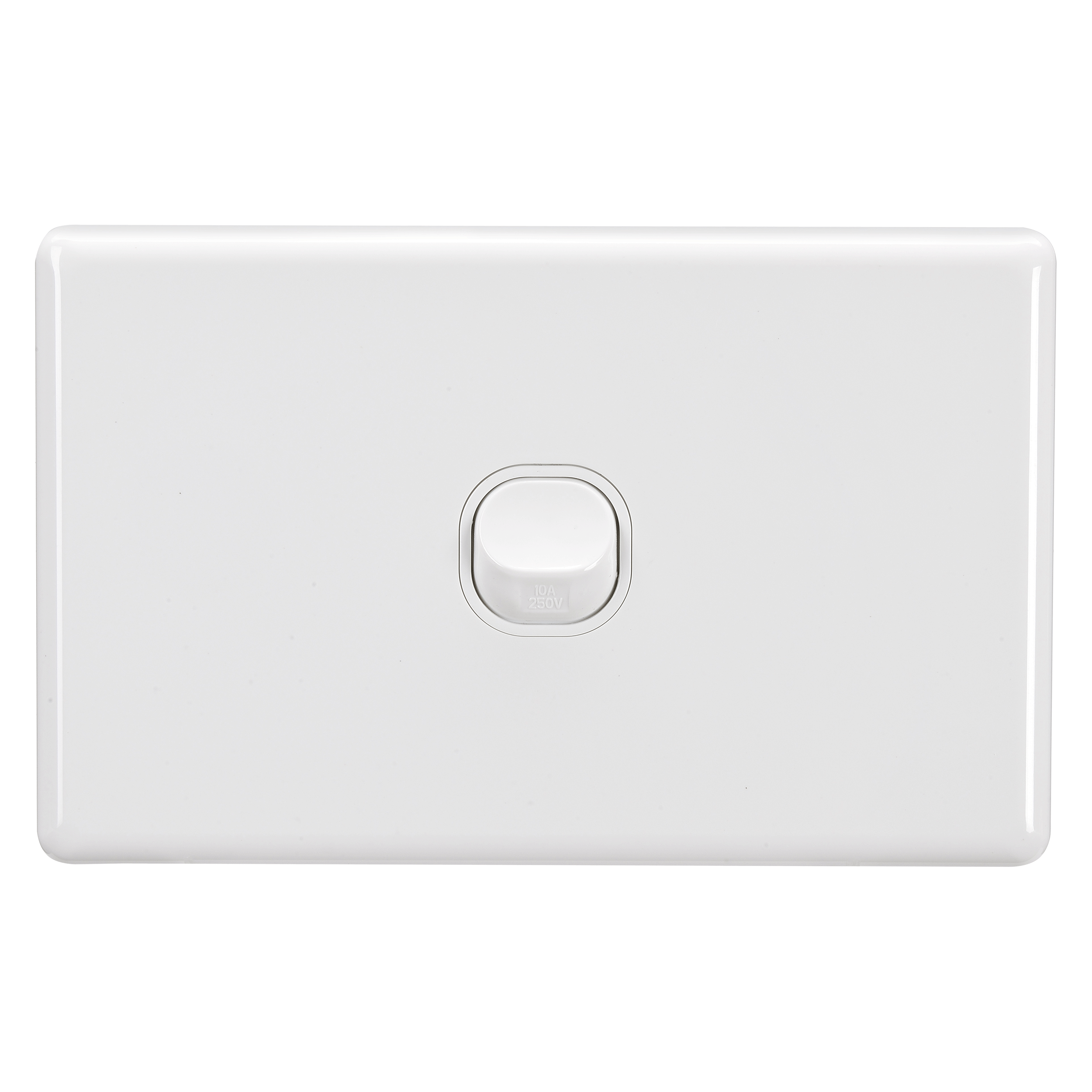 1 Gang Switch Plate including 10 Amp Mechanism - White