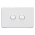 2 GANG COMPLETE SWITCH WHITE