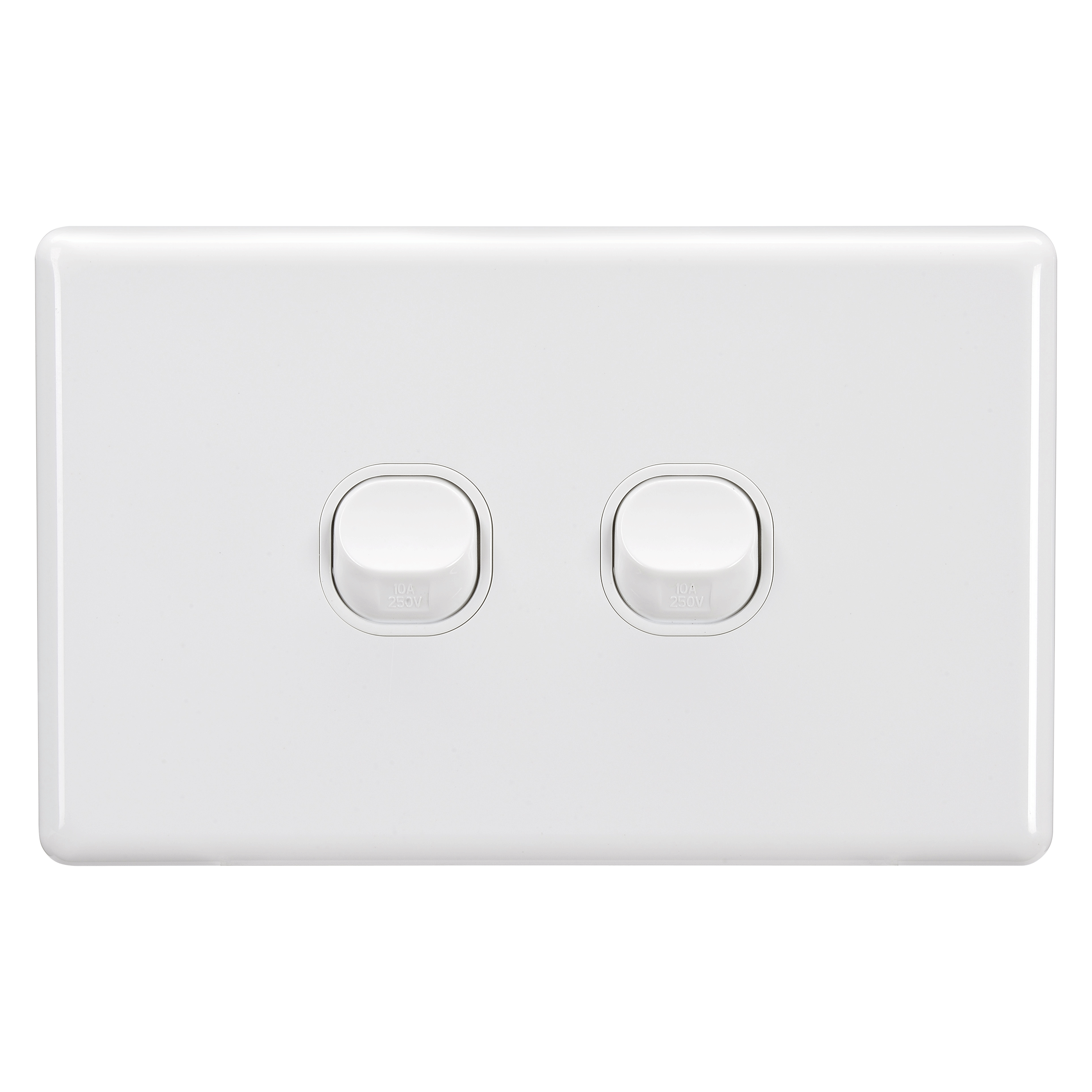 2 GANG COMPLETE SWITCH WHITE