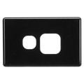 SINGLE GPO FASCIA BLACK