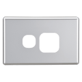 SINGLE GPO FASCIA SILVER