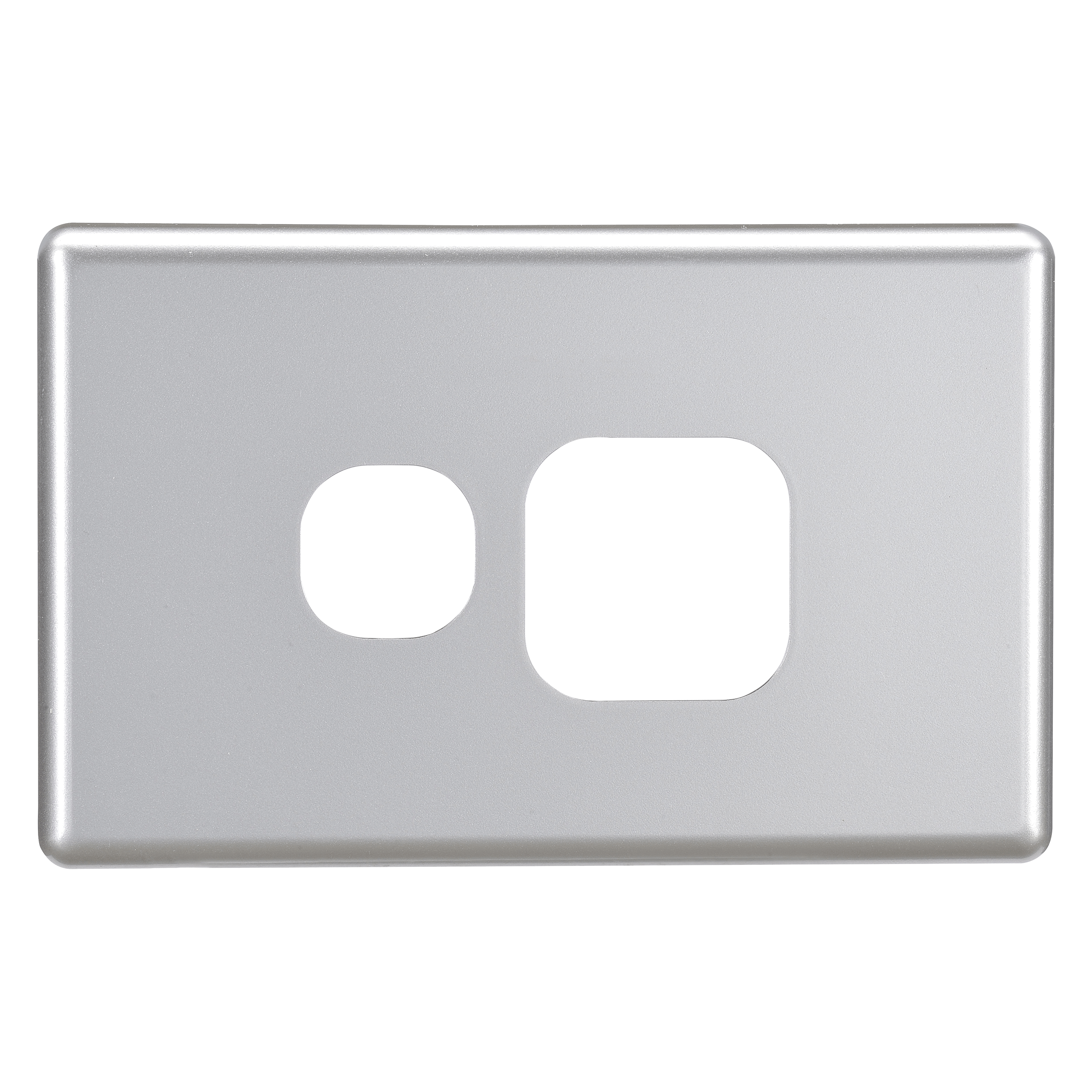SINGLE GPO FASCIA SILVER
