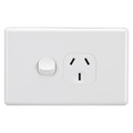 10A Single GPO Power Point - White