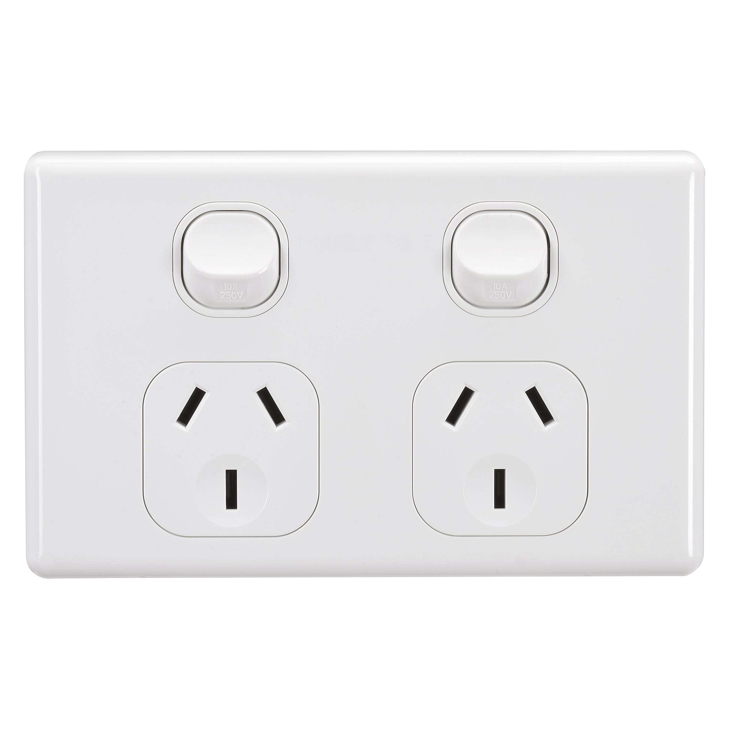 DOUBLE GPO 240V 10A WHITE