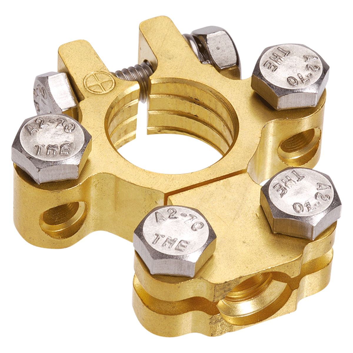 Forged Brass Saddle with Dual Auxiliary - Positive Terminal (Bag of 10)