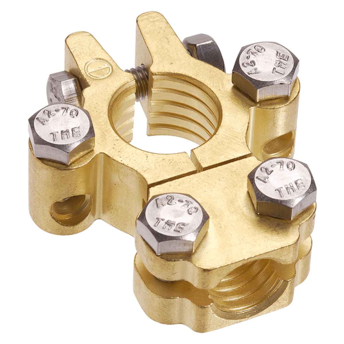 Forged Brass Heavy Duty Saddle with Dual Auxiliary - Negative Terminal (Bag of 10)
