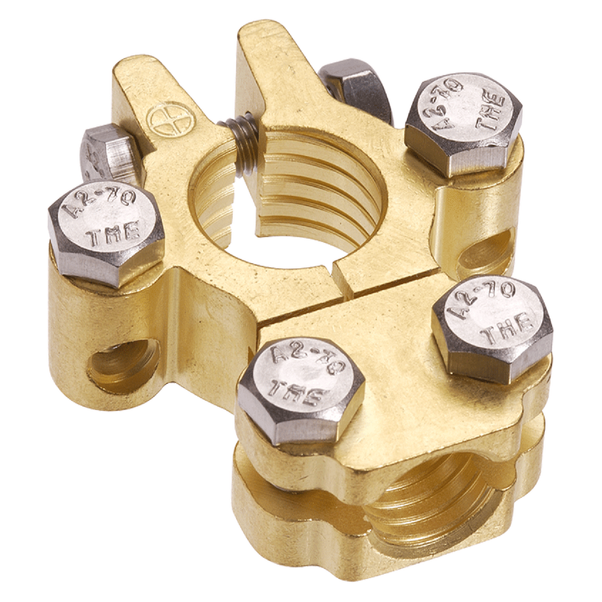 Forged Brass Heavy Duty Saddle with Dual Auxiliary - Positive Terminal (Bag of 10)